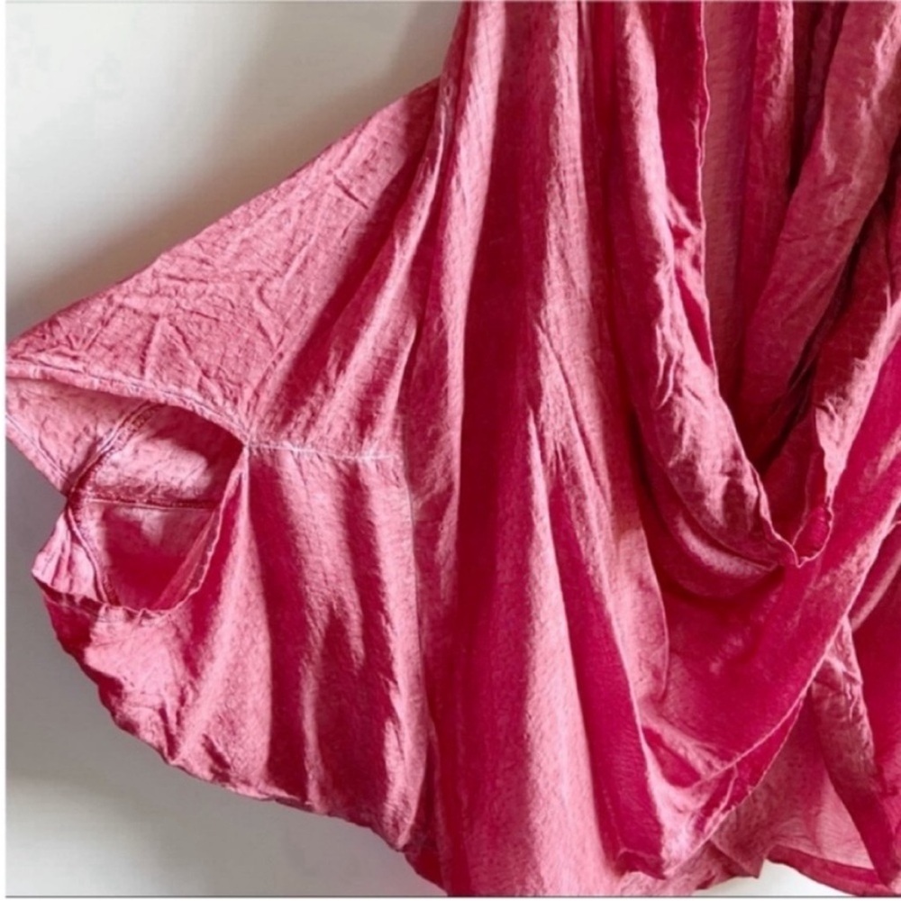 Anthropologie Saturday Sunday Wrapped kimono red looped cowl - Picture 4 of 7